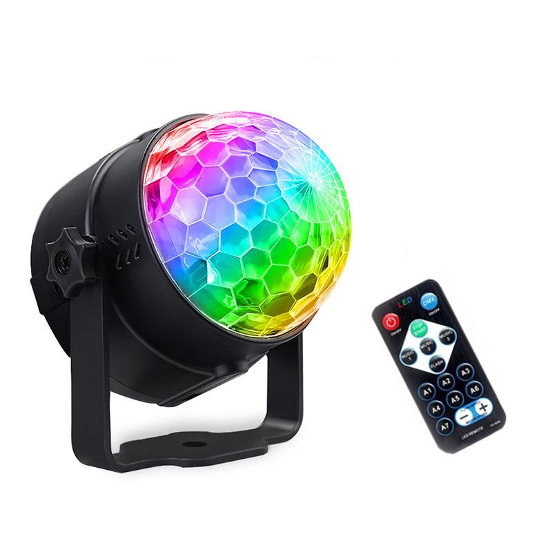 

R10 Magic Ball LED Light: Seven-Color Rotating Disco & KTV Bar Strobe for Stage Atmosphere Plug-in - USB [4m USB Cord]