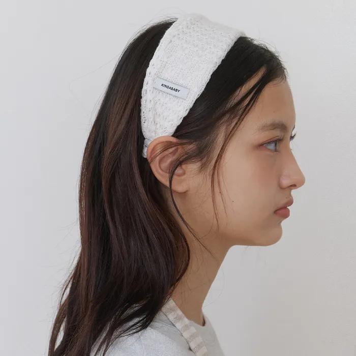 Soft Knit Wide Headband - Cream