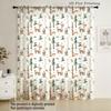 Forest Animal Pattern One-Piece Window Curtain Kids Fun Deer Fox Pole-Themed Fresh Natural Style Decorative Window Shade