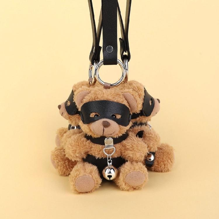 Plush Bear Keyring Plush Bag Charm Nontoxic Material Cute Travel Accessory Gift Stylish Bag Hanging Ornament
