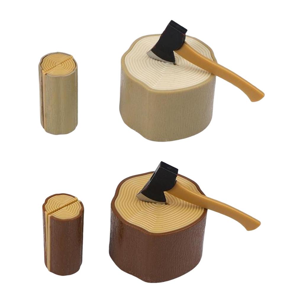 1/12 Scale Mini Garden Accessories Set and Wooden Stake, Terrarium Figurine