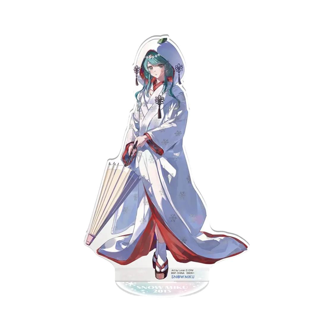 Bandai Ichiban Kuji Snow Miku Snow Miku All Stars E Prize Snow Miku 2013 Big Acrylic Stand ONE SIZE