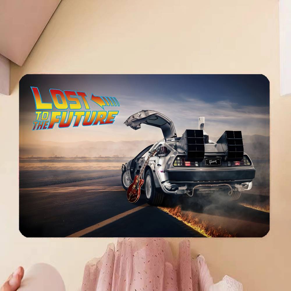 Movie B-Back To The Future Game Floor Mat Rectangle Anti-slip Home Soft Badmat Front Door Indoor Outdoor Mat Hotel Decor Mat