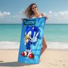 Personalized Sonic Adventure Beach Towel Microfiber Beach Towel Thin Absorbent for Beach Swimming Yoga Bath Sports. 091086