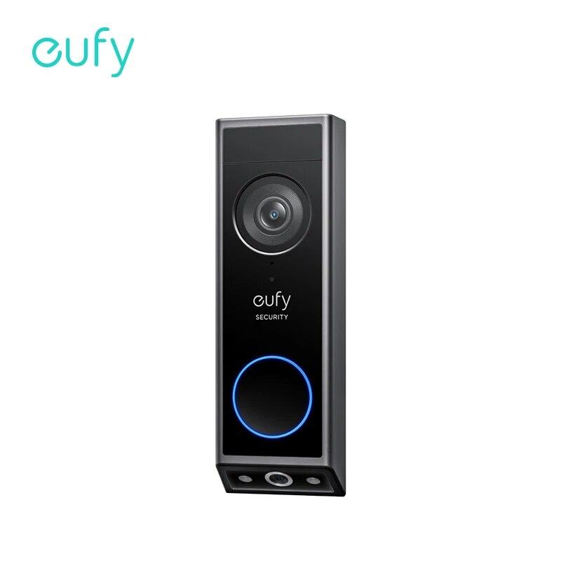 

Видеодомофон eufy Security E340, двойная камера с функцией охраны, 2K Full HD, цвет ночного видения, с проводным или аккумуляторным питанием