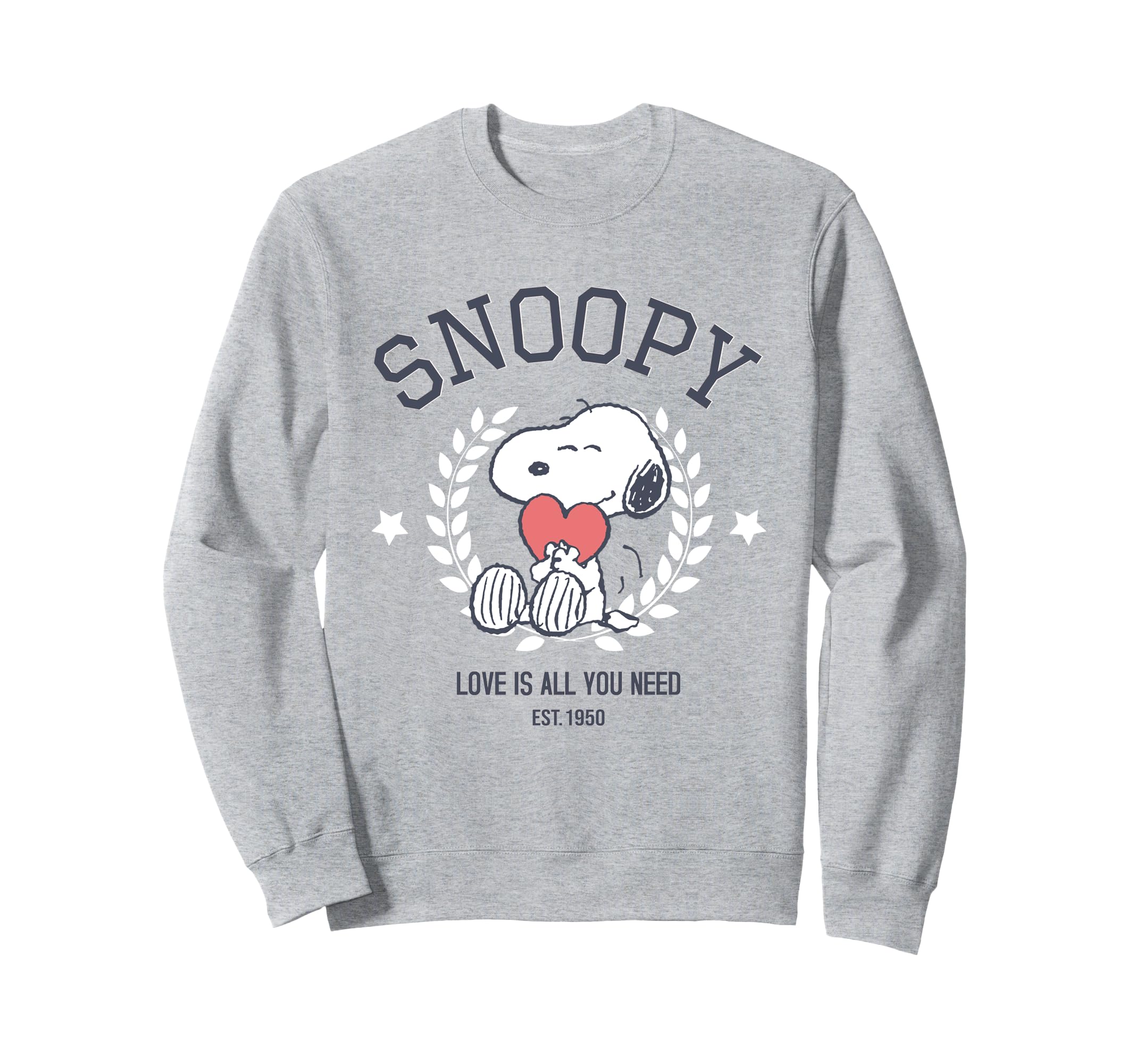 

Свитшот Peanuts Snoopy Love Is All You Need Est 1950 серый