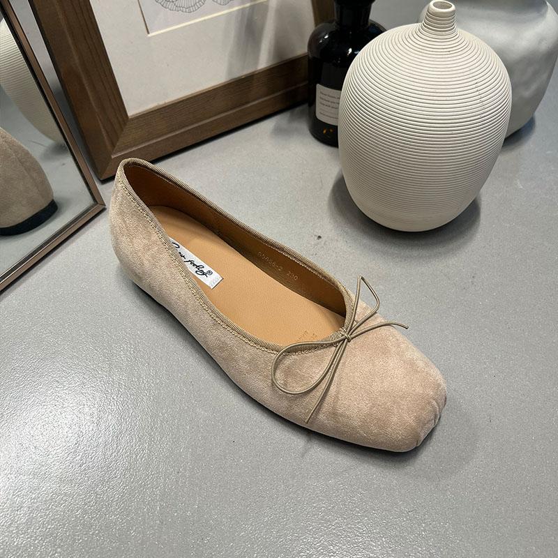 

Мода 2025 Новая мода Неглубокие женские балетки Женская обувь С бантом-бабочкой Женские балетки Обувь с увеличением высоты 36 абрикосовый