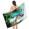 Peacock Beach Towel Wild Animal Bath Towel Sport Travel Camp Spa Gym Yoga Pool Towels Microfiber Shower Quick Dry Swimming Cover