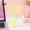 Transparent Card Holder Acrylic Desk Memo Holder, Flower Shaped Photo Display Clip Stand, Home Durable Office Table Number for Cards Paper Note