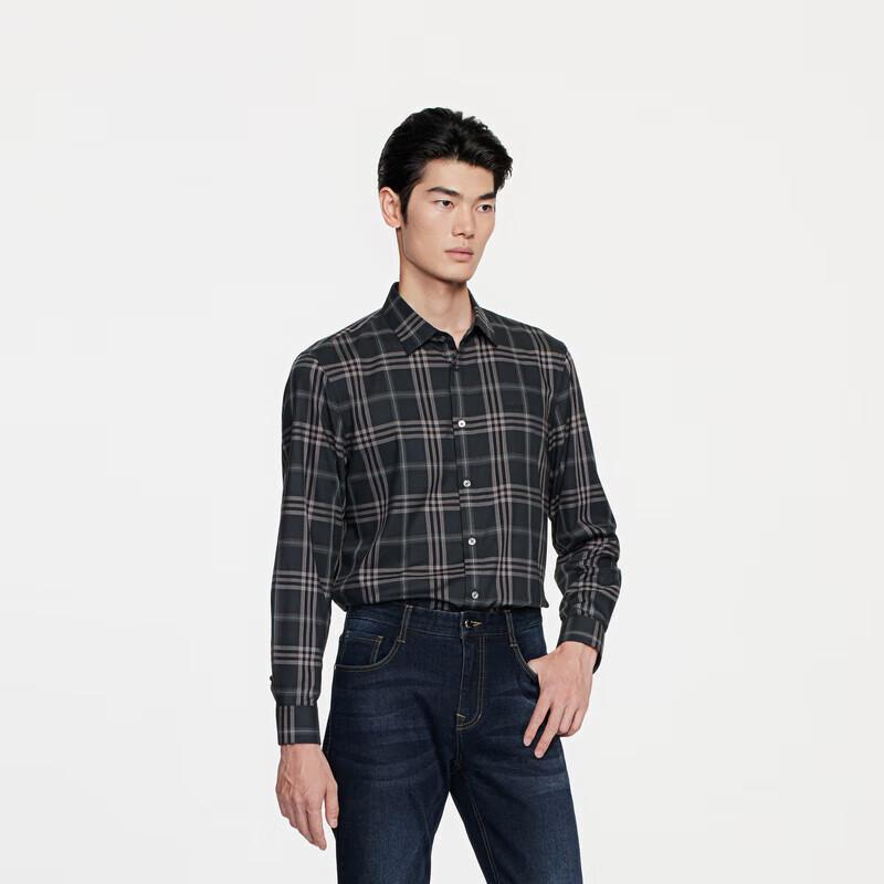 K-Boxing Men s Winter Casual Plaid Long Sleeve Shirt XL