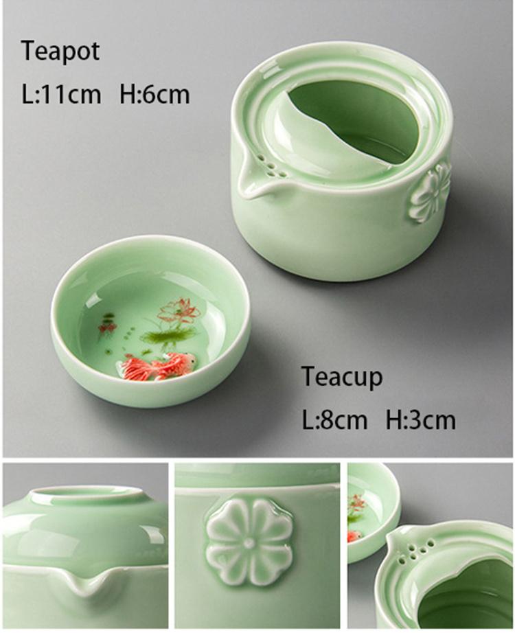 Ceramics Tea Set Include 1 Pot 1 Cup, High Quality Elegant Gaiwan,beautiful And Easy Teapot Kettle,kung Fu Teaset