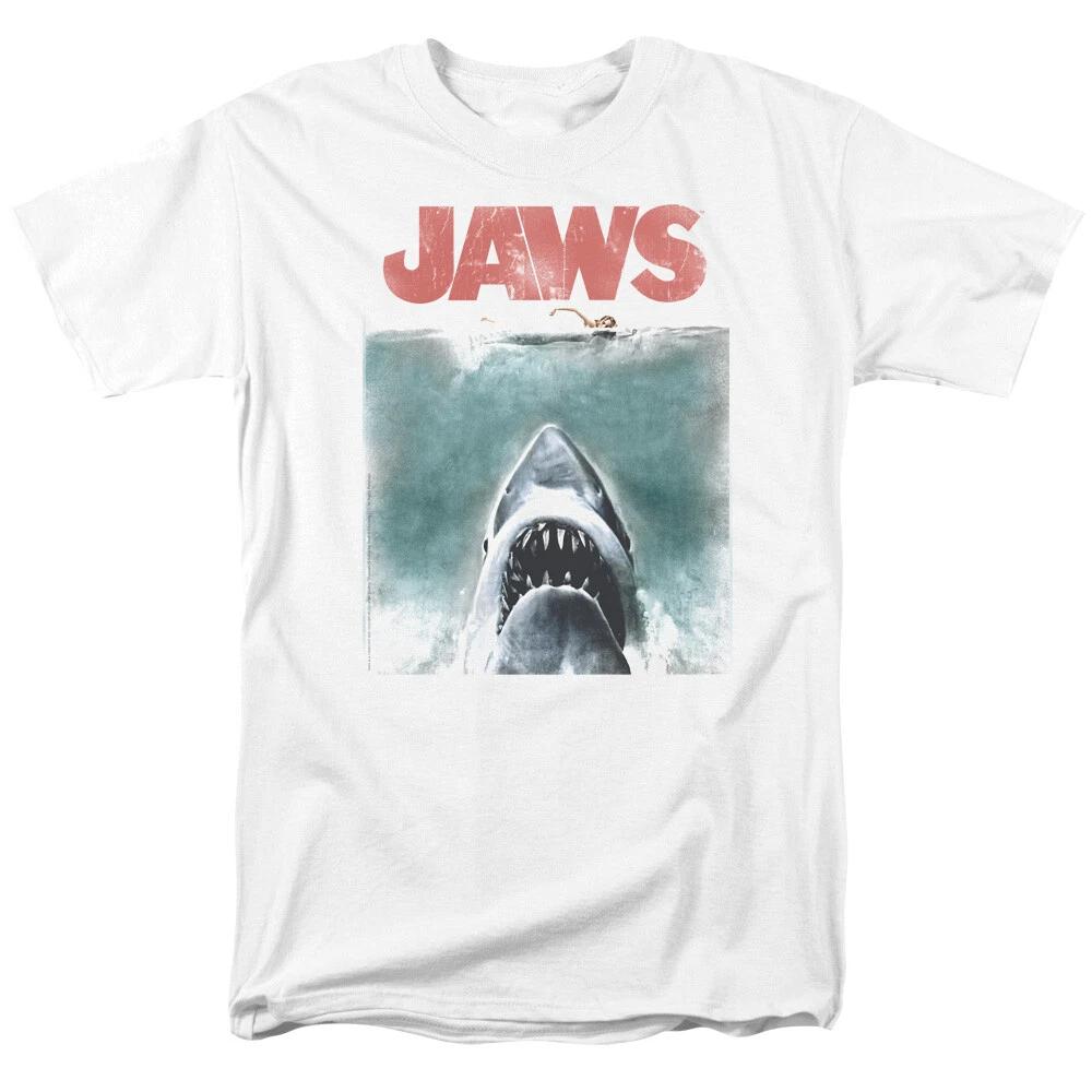 American Vintage Jaws Vintage Poster TShirt Shark Movie TShirt Summer New Vintage Fashion Unisexs and Womens Streetwear M