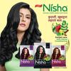 Nisha Natural Henna Powder Hair Color Natural Black Herbal Conditioning Dye For Soft Shiny Hair Men Women 25g X Pack of 8