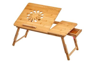 Laptop Table for Bed, Ventilation, Tablet, Wood (8230)