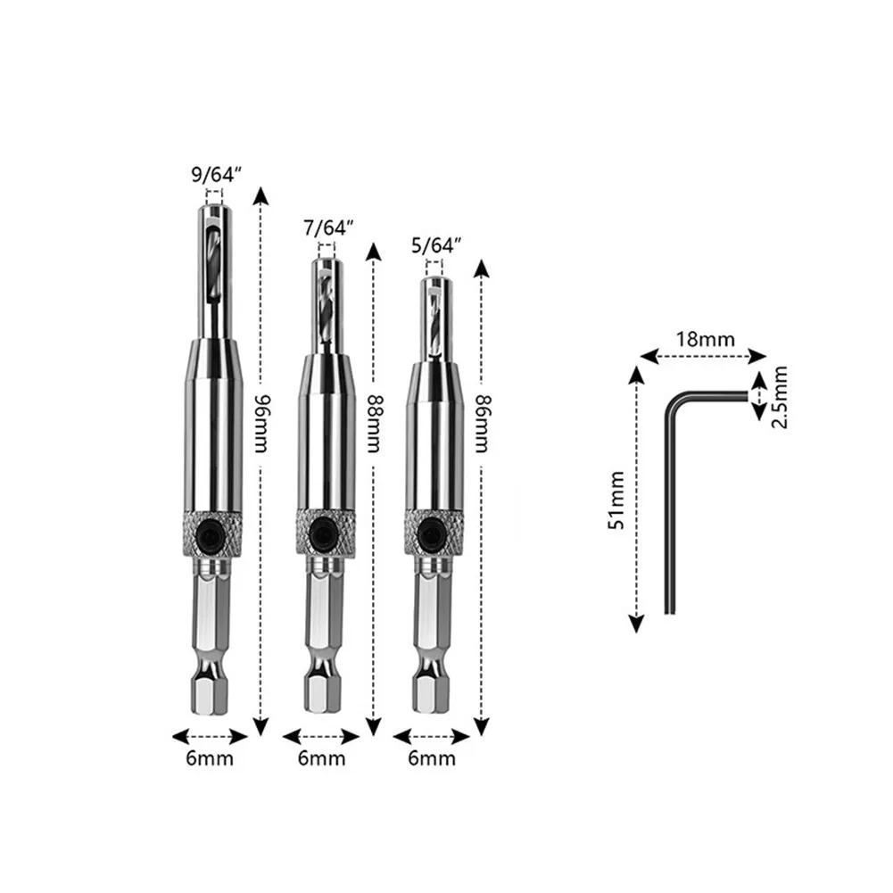 3/4/7pcs Self Centering Hinge Drill Bits Door Window Cabinet Cupboard Hinge Drilling Holes Cutter Woodworking Center Drill Bits