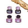 925 Silver Needle Fashionable Temperament Compact Earrings Women 2025 New Three-dimensional Personality Square