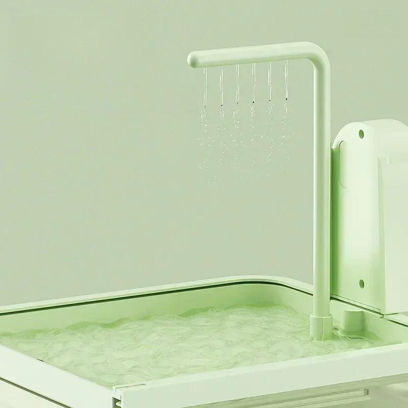 Cage Hanging Parrot Bathtub Automatic Shower Bath Box Practical Accessory for Cockatiel Parakeets Canary Budgie Small Birds