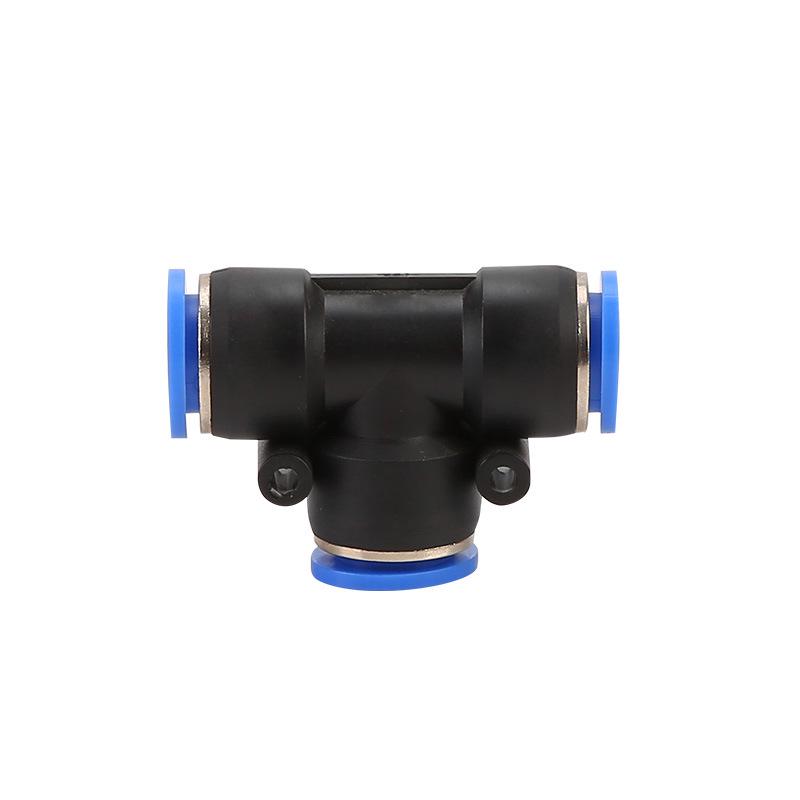 Plastic T-Shaped Reducing Tee Quick Connect Pneumatic Air Hose Fitting (PE-6/8/10/12)