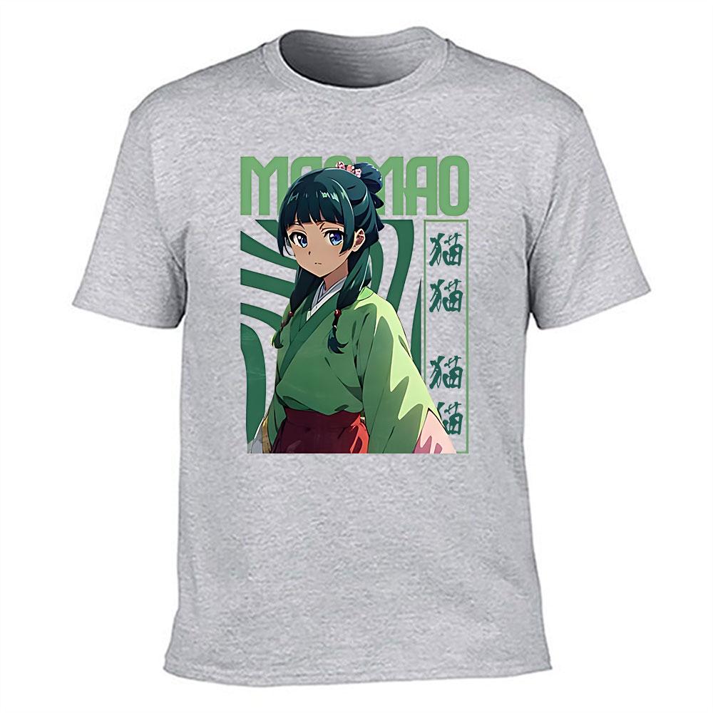 Unisexs Cotton Tshirt The Apothecary Diaries Maomao Anime Print Casual Crewneck Short Sleeve Top
