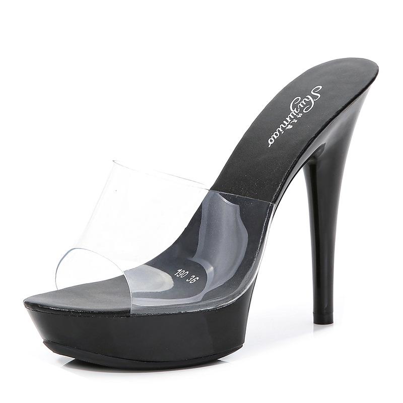 Slippers Women's 2025  New Summer Fashion 13CM Versatile  Sexy High Heels Stiletto