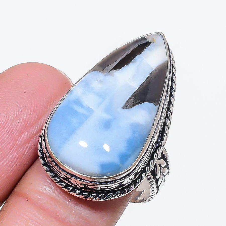 

Natural Owhyee Opal Gemstone 925 Sterling Silver Jewelry Ring Size 9 V3y79