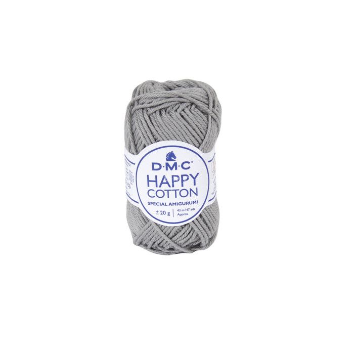 Natura Happy Cotton 3mm 20g Amigurumi and Crochet Col. 759 Grey