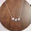 S925 Sterling Silver Wish Meteor Necklace for Women, New Niche Accessory, Full Diamond Eight-pointed Star Light Luxury Necklace