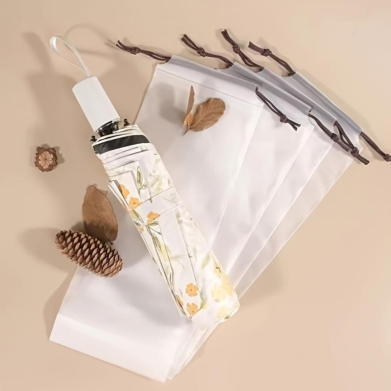 5/20pcs Waterproof Translucent Umbrella Storage Bag with Drawstring Portable Multi-purpose Pouch for Home Travel Organizer Essen