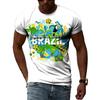 Brazilská vlajka 3D tisk triček letní pánské a dámské krátké rukávy ležérní trička módní streetwear Harajuku tričko dětské topy oblečení