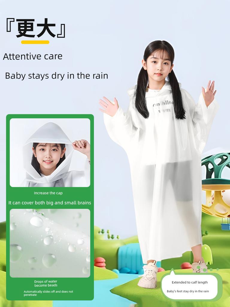 Disposable Raincoat for Students, Portable and Individually Packaged, Full-Body Rainproof Poncho for Outdoor Hiking, Outdoor Travel, and Trekking