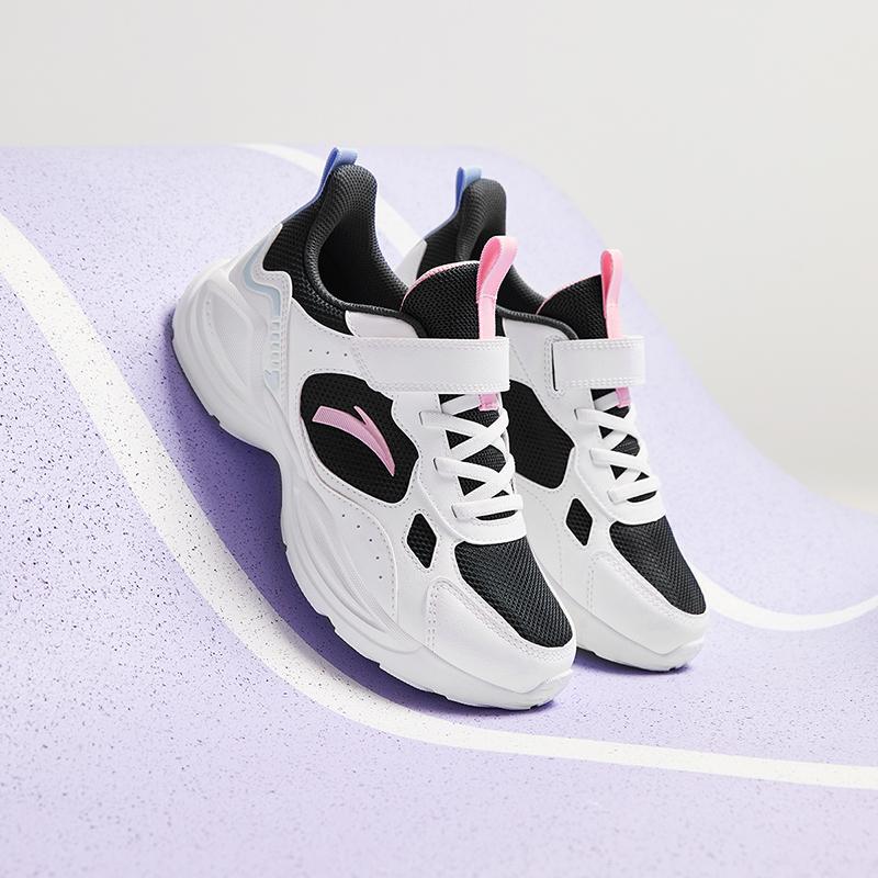 Anta Kids Synthetic Leather Fabric Trendy Versatile Comfortable Lightweight Shock Absorption Low Top Running Shoes Men Running Shoes A22445577-2