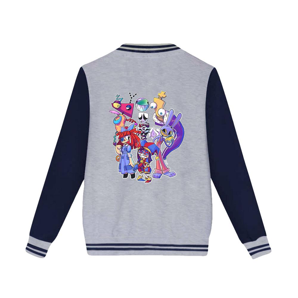 Úžasný digitální cirkusová bomber bunda dámská pánská nadměrná Harajuku móda baseballová bunda bunda dámská streetwear jaro podzim bomber svrchní oděv