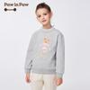 PawinPaw Girls' Cartoon Bear Round Neck Sweatshirt