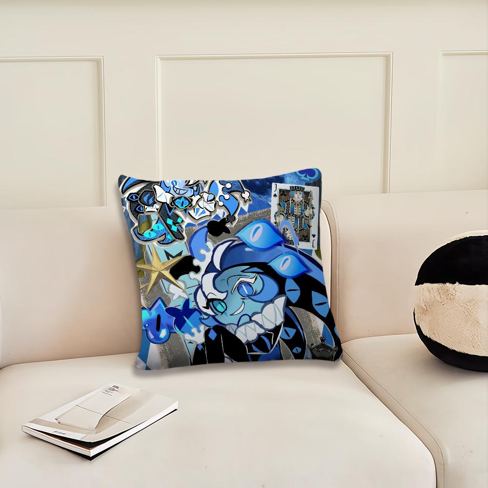 C-Cookie Run K-Kingdom Shadow Milk Cookie Cushion Cover Living Room Headboard Office Bedroom Cushion Sofa Nap Time Pillow Case