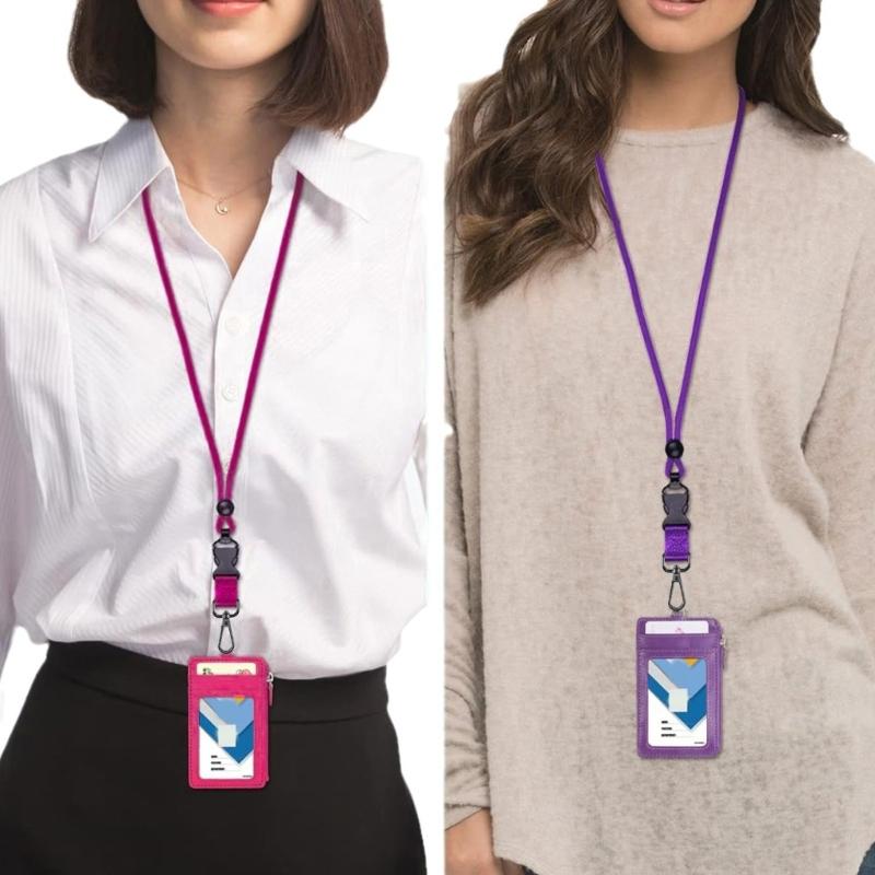Adjustable Badge Holder Neck Lanyard Neckband With Quick Release Clip Secure Phone Keychain For Professionals Students