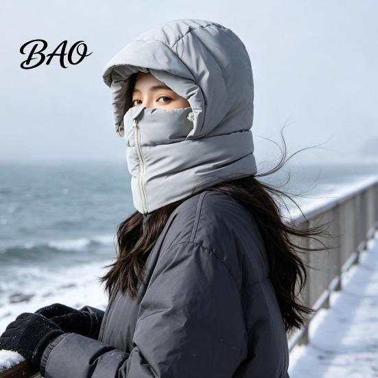 Cold Weather Outdoor Cap Women Winter Balaclava Hat, Wind-Resistant Zipper Face Mask Hat for Weather, Thermal Hooded Scraf Ski Cycling Wind Resistance