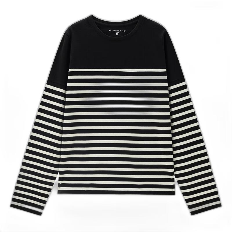 

Giordano Women s Striped Cotton Nautical Long Sleeve T-Shirt