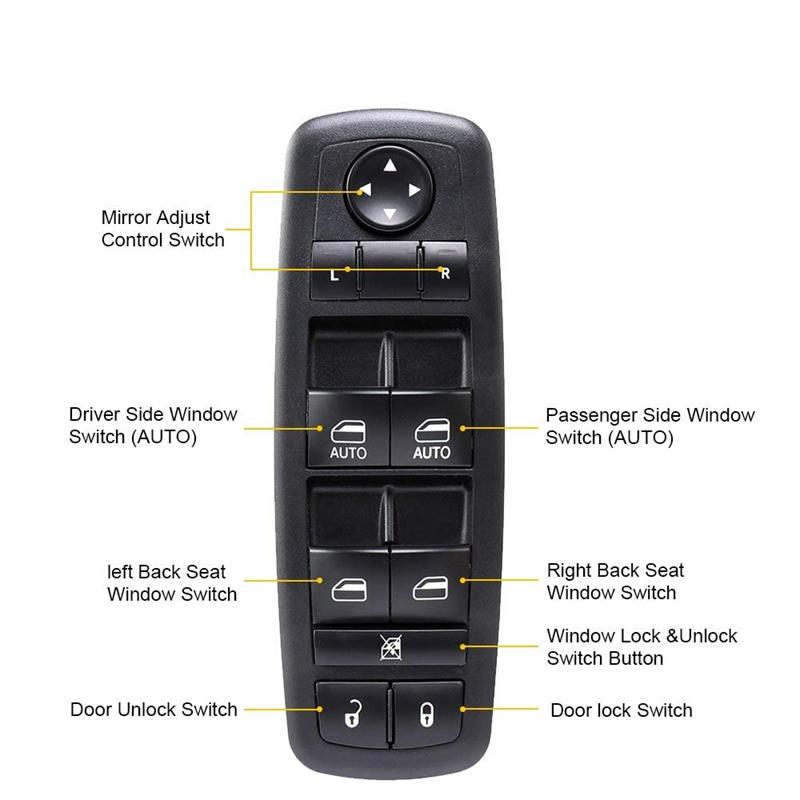 Comutator Principal de Control Geamuri Electrice Pentru 2011-2018 Dodge Charger Journey Chrysler