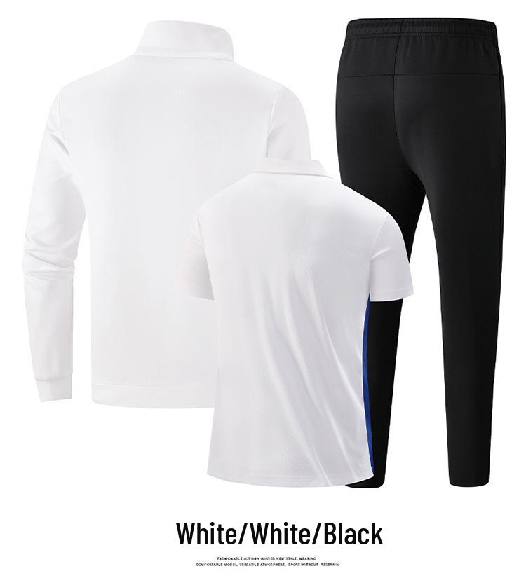 Chinese Team Stand-up Collar Sportswear: Athletic Game POLO Shirt & Casual Uniform Three-Piece Set