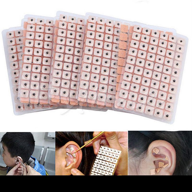 600Pcs Ear Care Ear Acupuncture Massage Therapy Needle Patch Seeds Sticker Auricular Auriculotherapy Vaccaria
