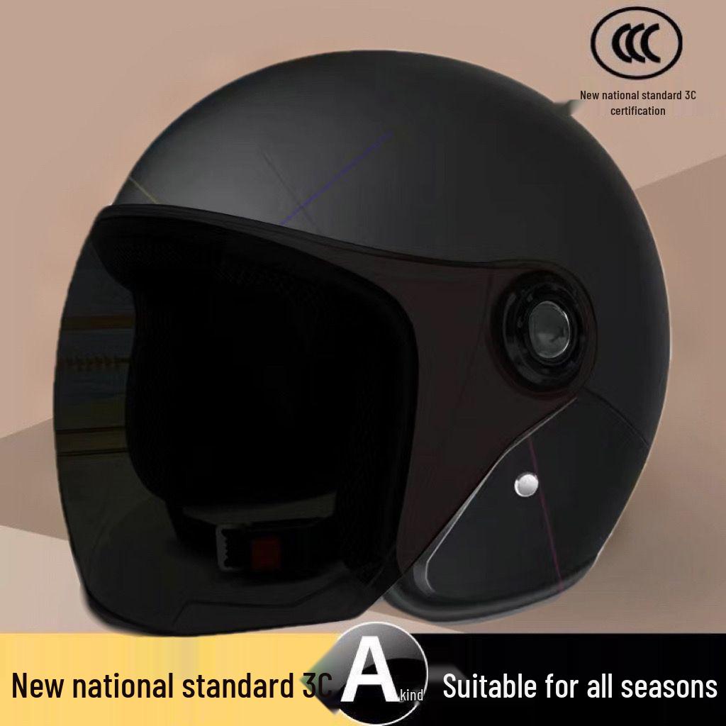 Certified Electric Vehicle Winter Helmet with Ear Protection for Motorcycles Certified Autumn/Winter Cold Protection