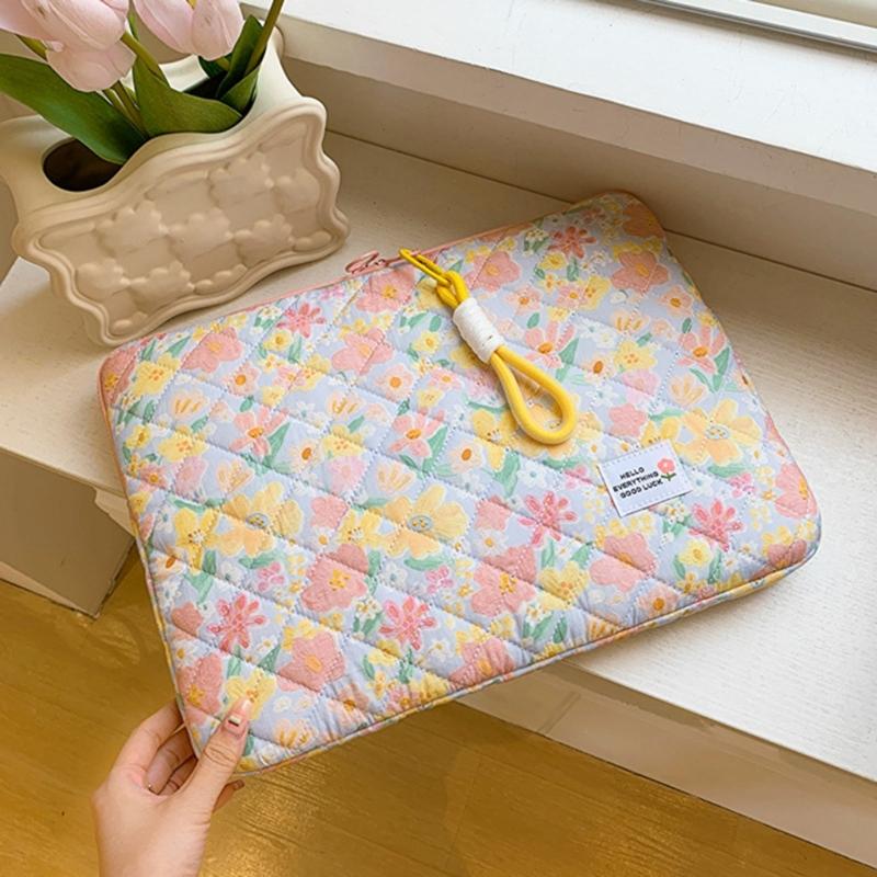 נרתיק למחשב נייד אופנתי עם דוגמה פרחונית נרתיק חמוד למחשב נייד נרתיק למחברת אופנתי 11/14/15" תיק מחשב דק למחשב