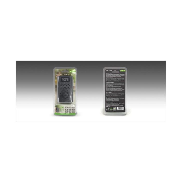 Radio portable MUSE M-03 R - Syntoniseur de radio numérique FM - Alarme - Antenne de barre DG