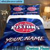 Custom Name 3PCS Detroit Basketball Art Bedding Set,Including  Duvet Cover And 2pcs Pillowcases Perfect for Bedroom,Dormitory,Fan Christmas Gift