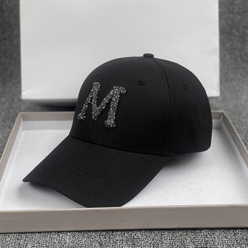Rhinestone Broken M Baseball Cap Children Travel Vacation Sun Protection Visor Male Couple Cap Tide