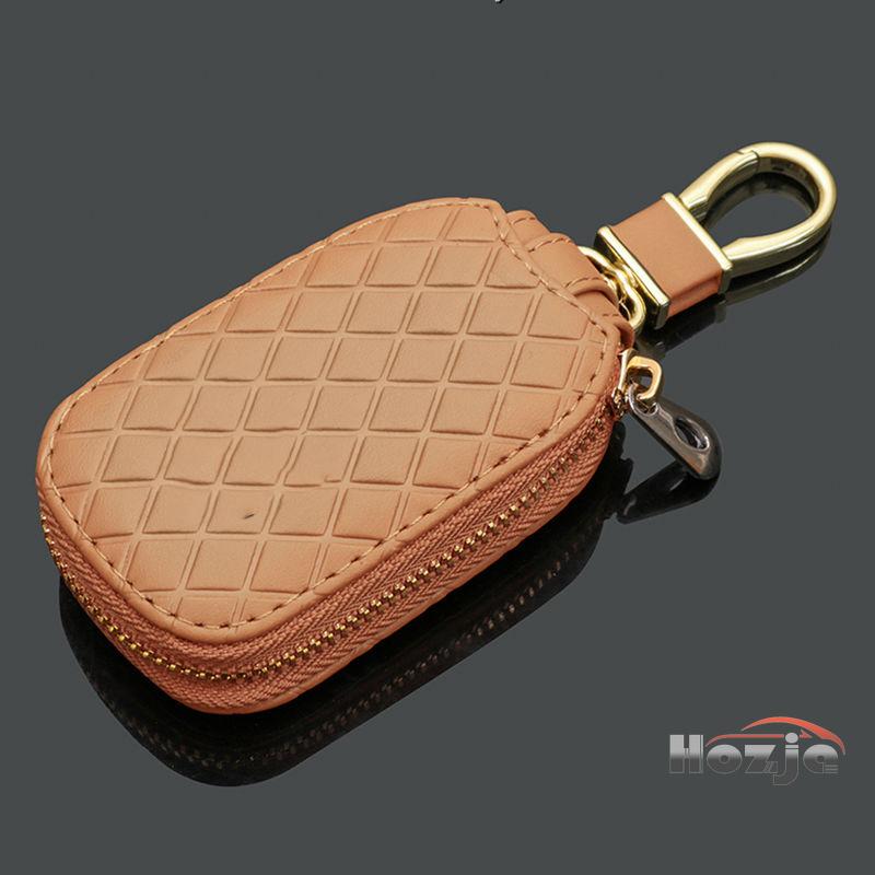 

Leather Car Zipper Key Case Key Cover Remote Control Protective Bag Gift 2025