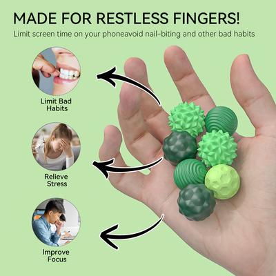 Magnetic Sensory Silicone Ball Hand Touch Ball Soft Massage Training Raised Point Waist and Back Foot Massage Ball 4/8 Pieces