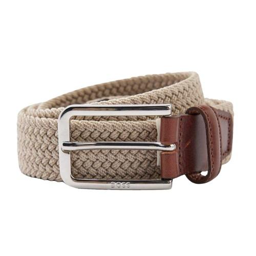 BOSS Mens Clorio Woven Leather Belt