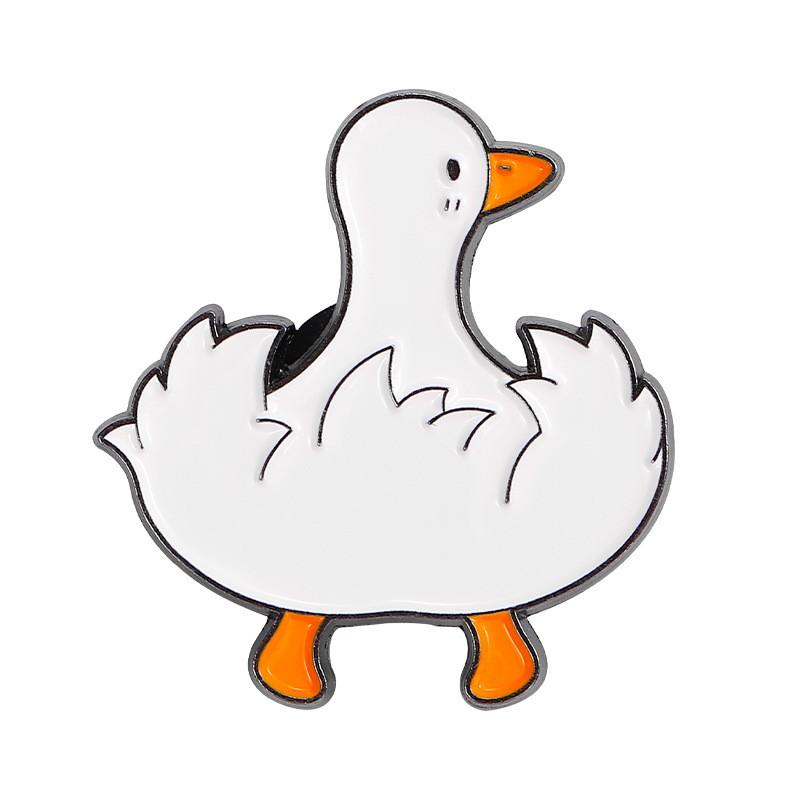 Duck Cute Playful Brooch Metal Badge Colorful Goose Accessory Unique Fashion Piece
