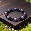 Braccialetto con Perle di Ametista Sodalite Onice Nero Regali Festivi Gioielli Naturali alla Moda Per Uomo Donna Uso Quotidiano Regalo